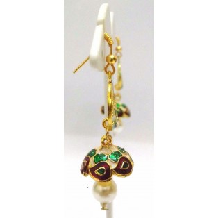 Meenakari Minakari Enamel Jhumka Jhumki Handmade Earring Jewelry Chandelier A100